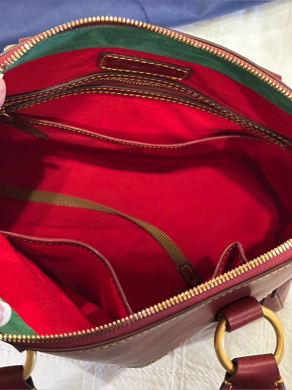 Dooney & Bourke Cameron Satchel Florentine Leather in Bordeaux - Picture 7 of 13